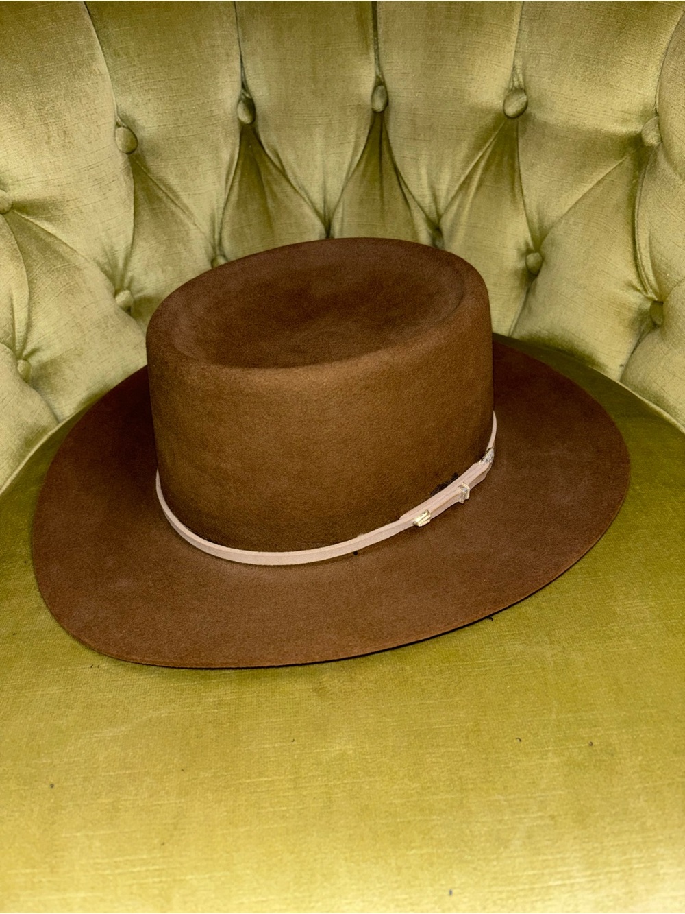 Stetson  XXX Cowboy Hat Size 7.5 USA Made Brown Leather